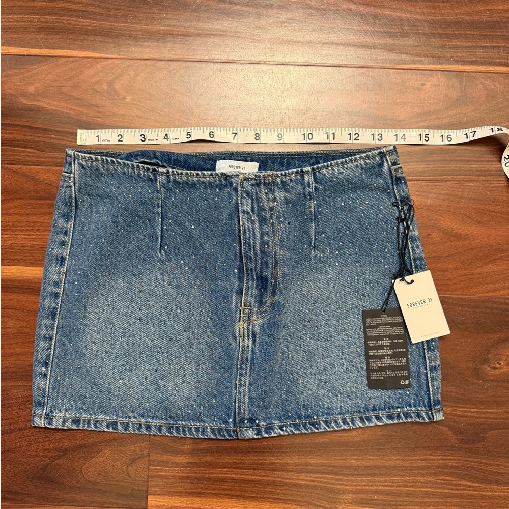 NWT Forever 21 Blue Denim Skirt